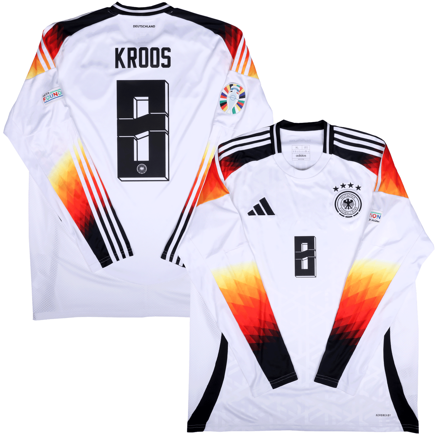 Germany 2024 Home Jersey Toni Kroos #8 Euro L/S Kit - (8.5/10) - XL