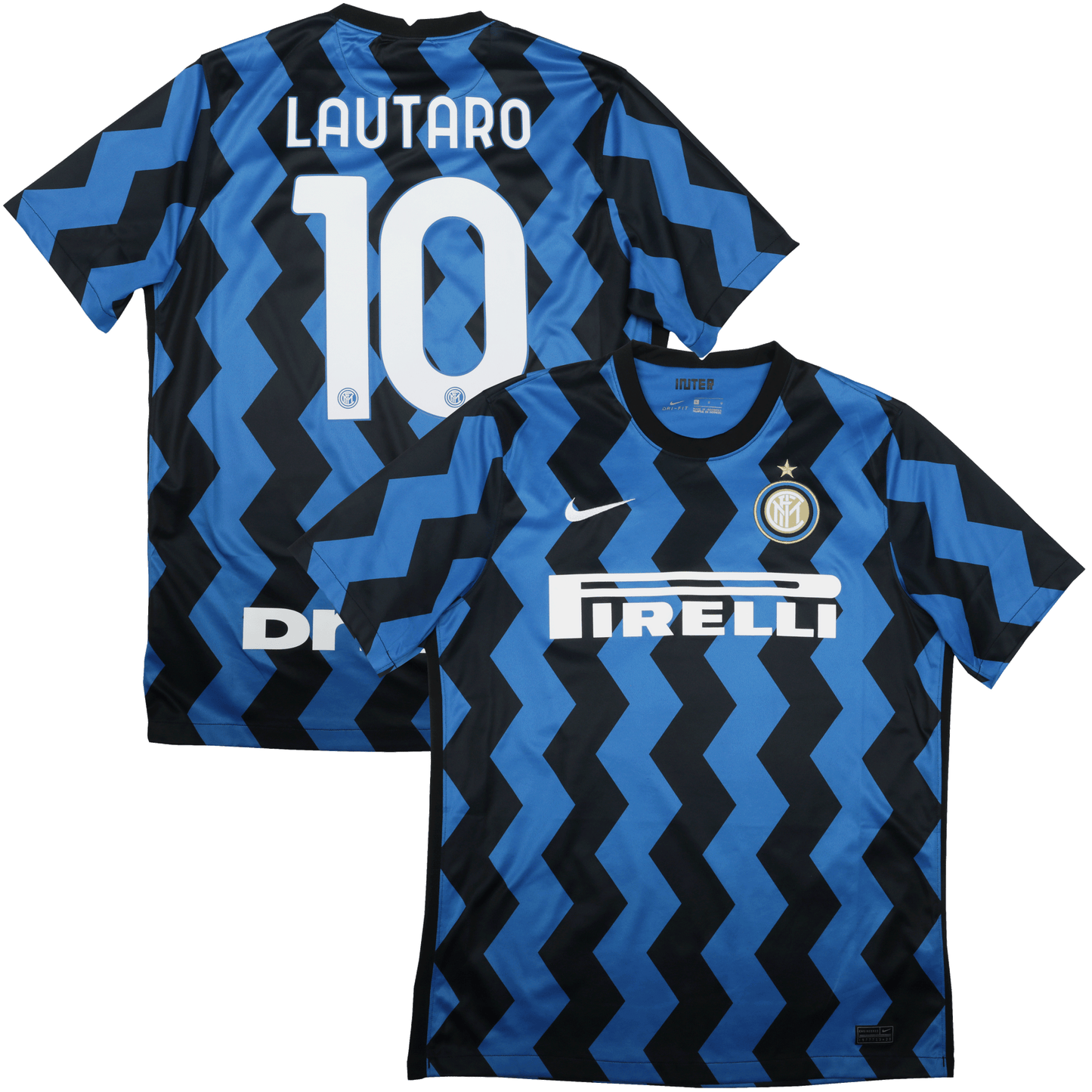 Inter Milan 2020-21 Home Jersey Lautaro #10 Kit - (9/10) - L