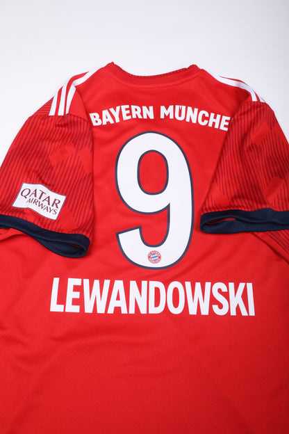 Bayern Munich 2018-19 Home Jersey Lewandowski #9 Kit - (8/10) - XL