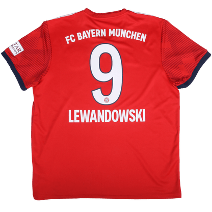 Bayern Munich 2018-19 Home Jersey Lewandowski #9 Kit - (8/10) - XL
