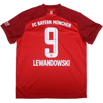 Bayern Munich 2021-22 Home Jersey Lewandowski #9 Kit - (8/10) - XL