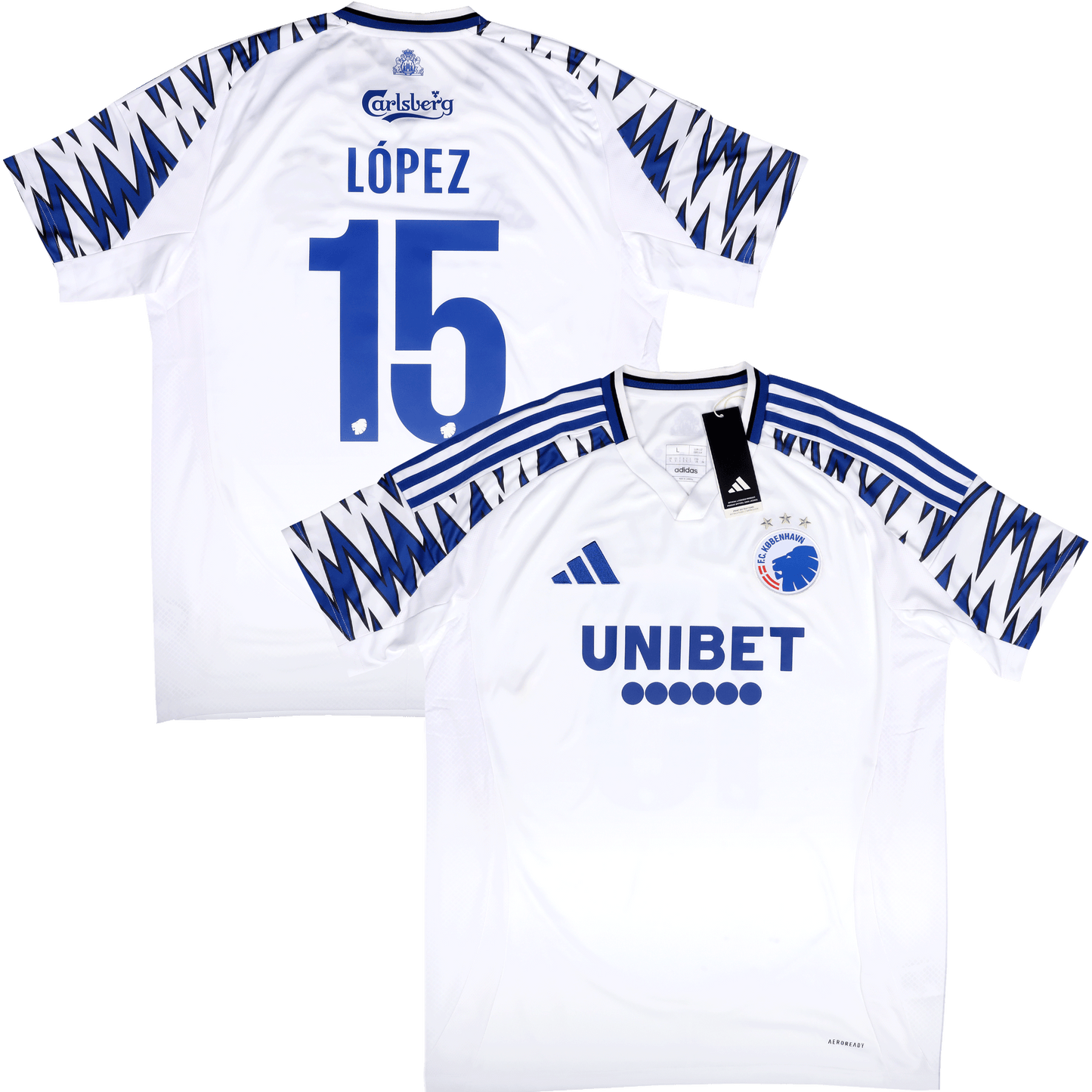 FC Copenhagen 2024-25 Home Jersey Marcos Lopez #15 Kit - L *BNWT*