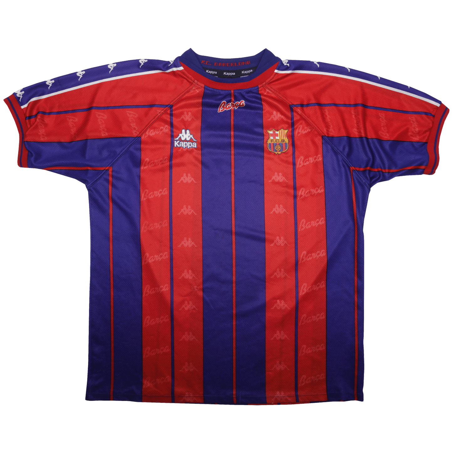 FC Barcelona 1997-98 Home Jersey Luis Enrique #21 Kit - (7/10) - XL