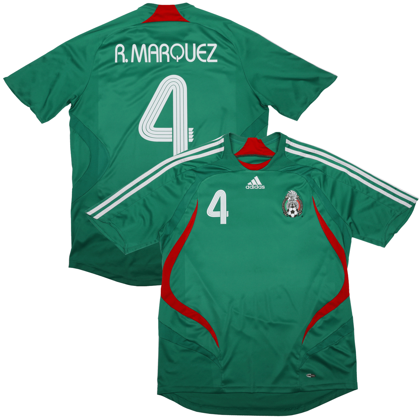 Mexico 2007-08 Home Jersey Rafa Marquez #4 Kit - (7/10) - L