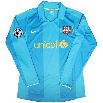 FC Barcelona 2007-08 Away *Match Issue* Lionel Messi #19 UCL L/S Kit