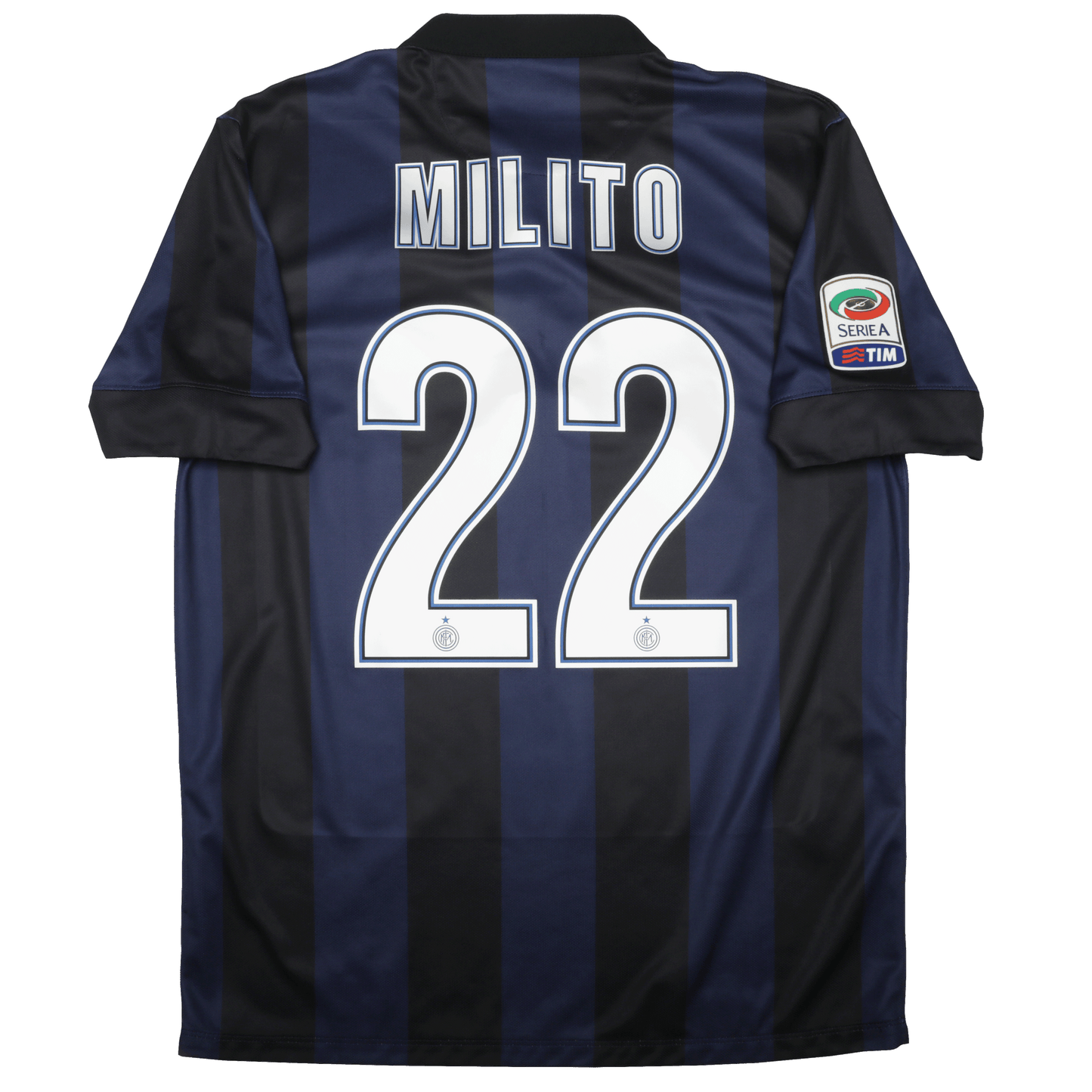 Inter Milan 2013-14 Home Jersey Diego Milito #22 Kit - (8/10) - M