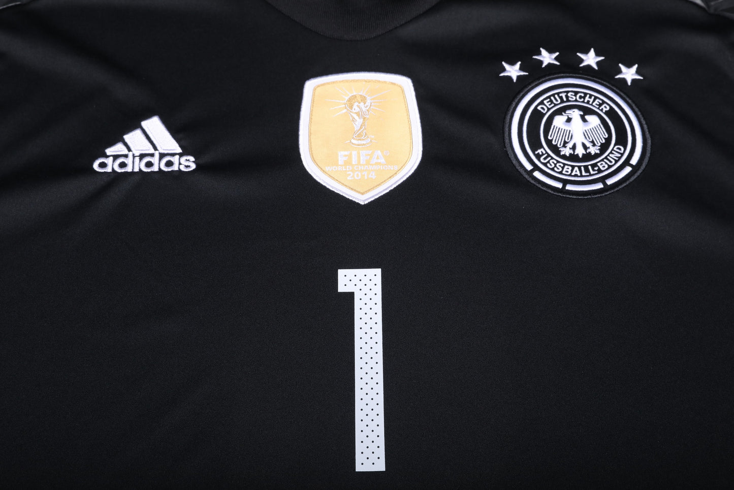 Germany 2015-17 Home GK Jersey Manuel Neuer #1 L/S Black Kit - (9/10) - XXL