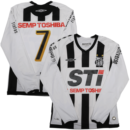 Santos FC 2009 Away Jersey Neymar Jr #7 L/S Kit - (9/10) - M