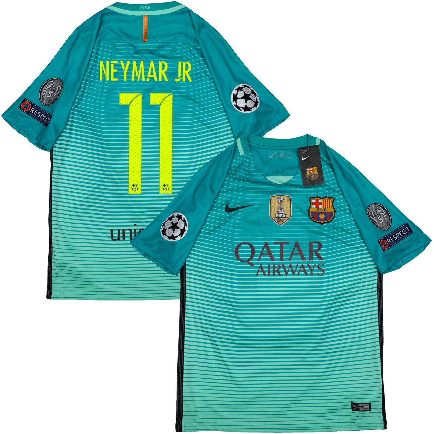 FC Barcelona 2016-17 Third Jersey Neymar Jr #11 UCL Kit - M *BNWT*