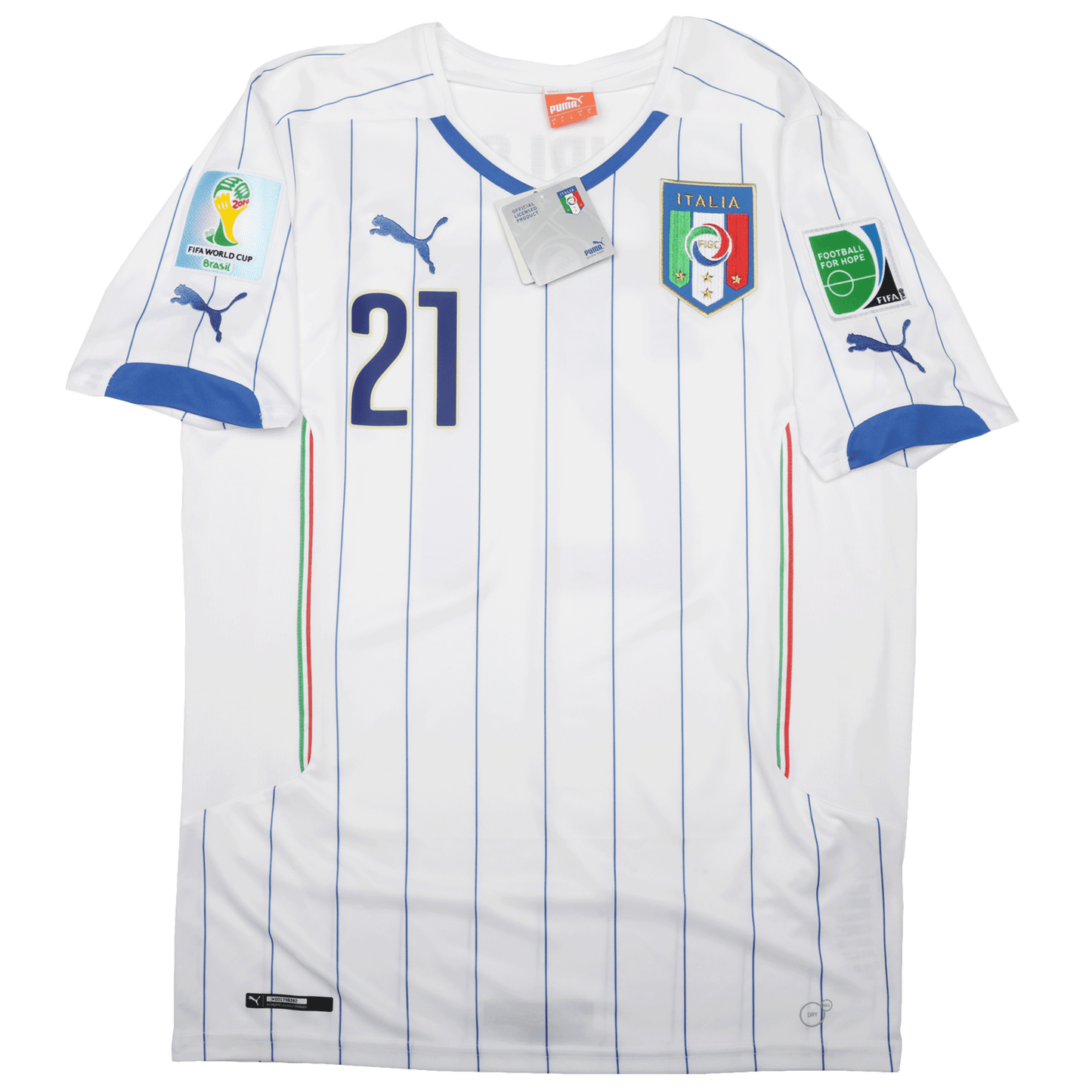 Italy FIGC 2014-15 Away Jersey Andrea Pirlo #21 Kit - XL *BNWT*