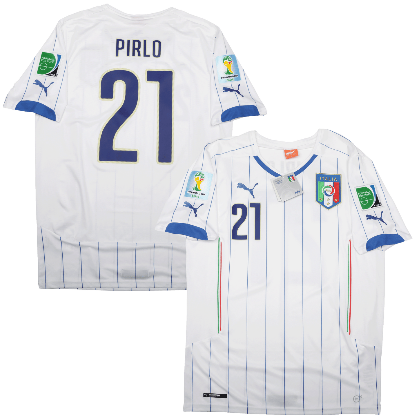 Italy FIGC 2014-15 Away Jersey Andrea Pirlo #21 Kit - XL *BNWT*