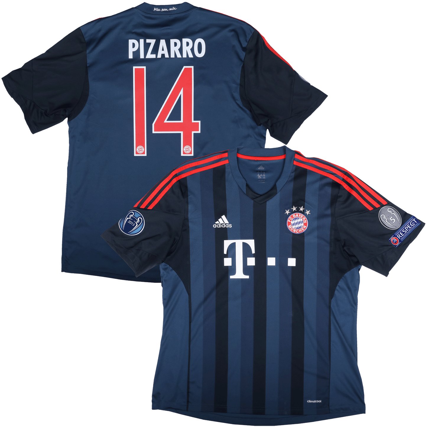 Bayern Munich 2013-14 Third Jersey Claudio Pizarro #14 UCL Kit - (9/10) - XL