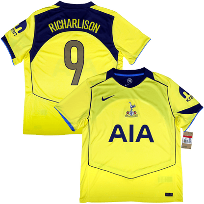 Tottenham Hotspur 2025-26 T90 Third Jersey Richarlison #9 Kit - L *BNWT*