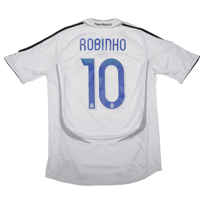 Real Madrid CF 2006-07 Home Jersey Robinho #10 Kit - (7.5/10) - L