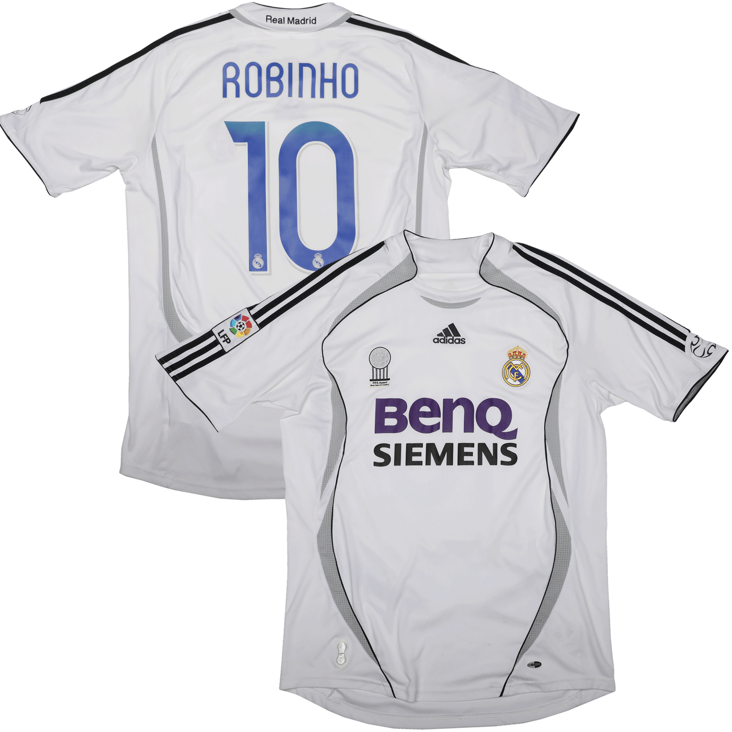 Real Madrid CF 2006-07 Home Jersey Robinho #10 Kit - (7.5/10) - L