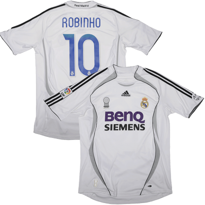 Real Madrid CF 2006-07 Home Jersey Robinho #10 Kit - (7.5/10) - L
