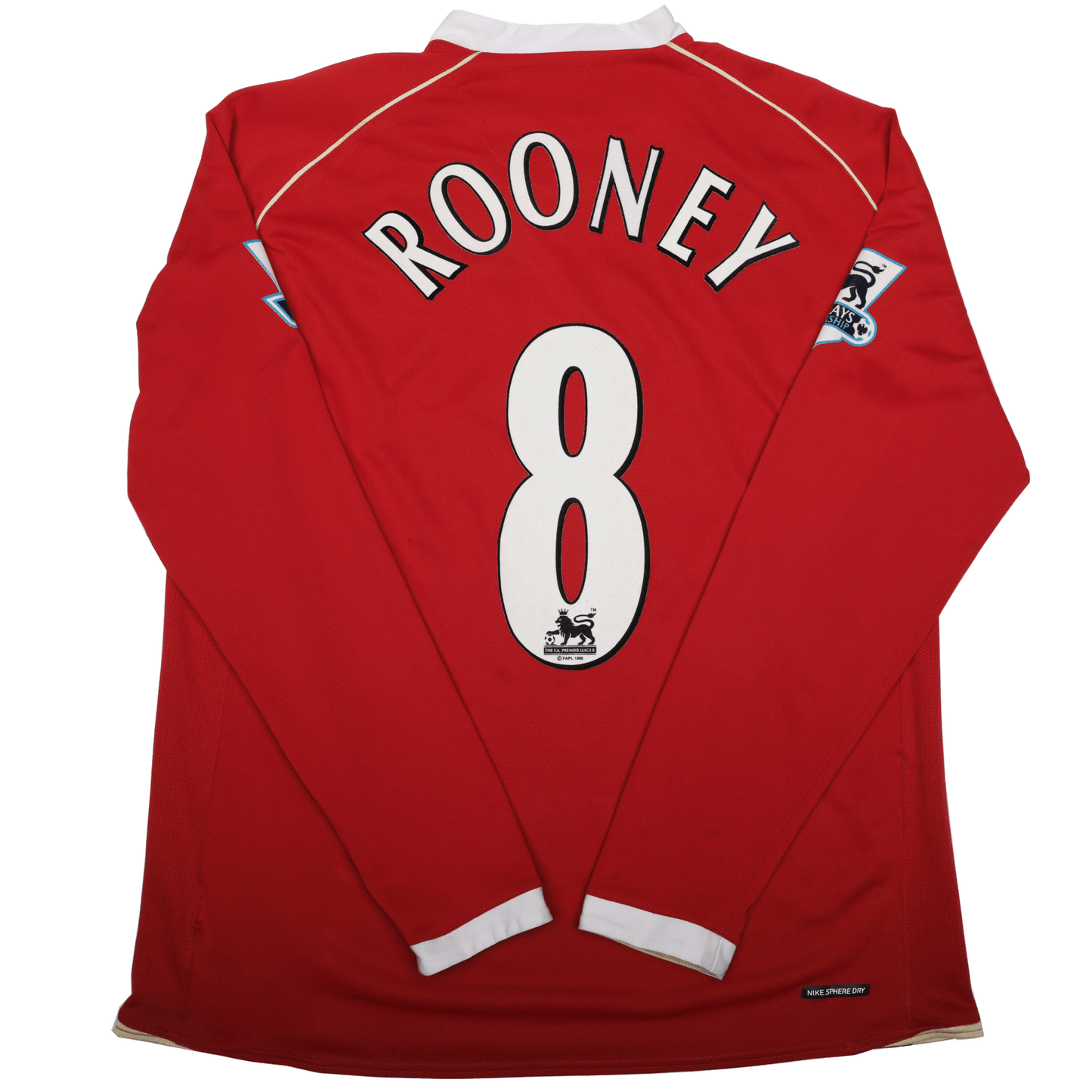 Manchester United 2006-07 Home Jersey Rooney #8 L/S Kit - (9.5/10) - L