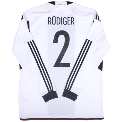 Germany 2022-23 Home Jersey Antonio Rudiger #2 L/S Kit - (9.5/10) - XL