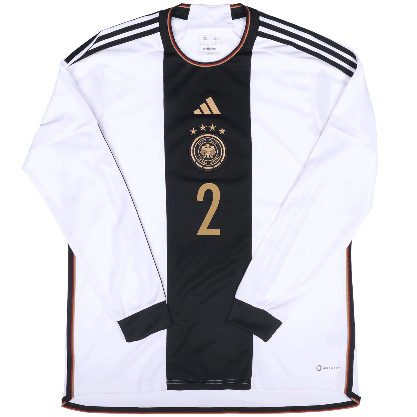 Germany 2022-23 Home Jersey Antonio Rudiger #2 L/S Kit - (9.5/10) - XL