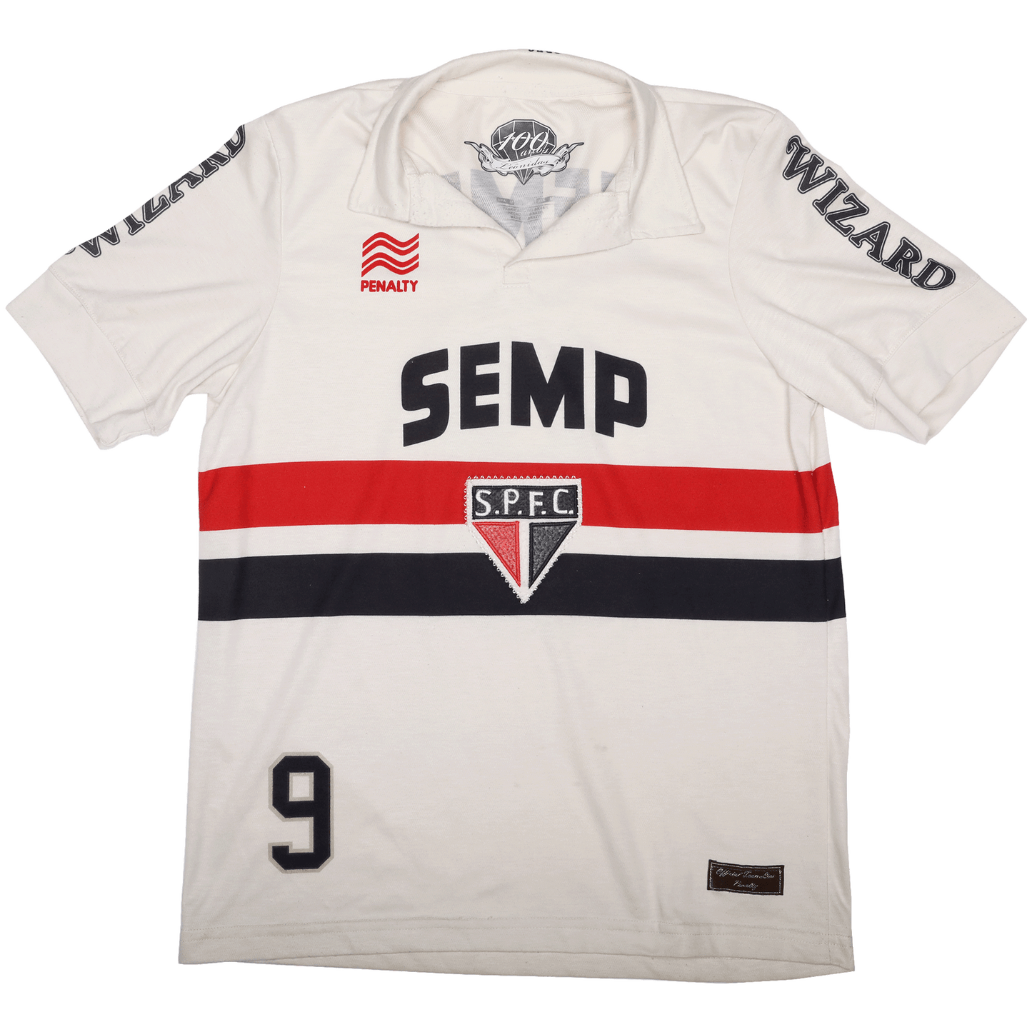 São Paulo 2013 "100 Anos de Leônidas da Silva" Jersey L. Fabiano #9 Special Kit - (7/10) - M