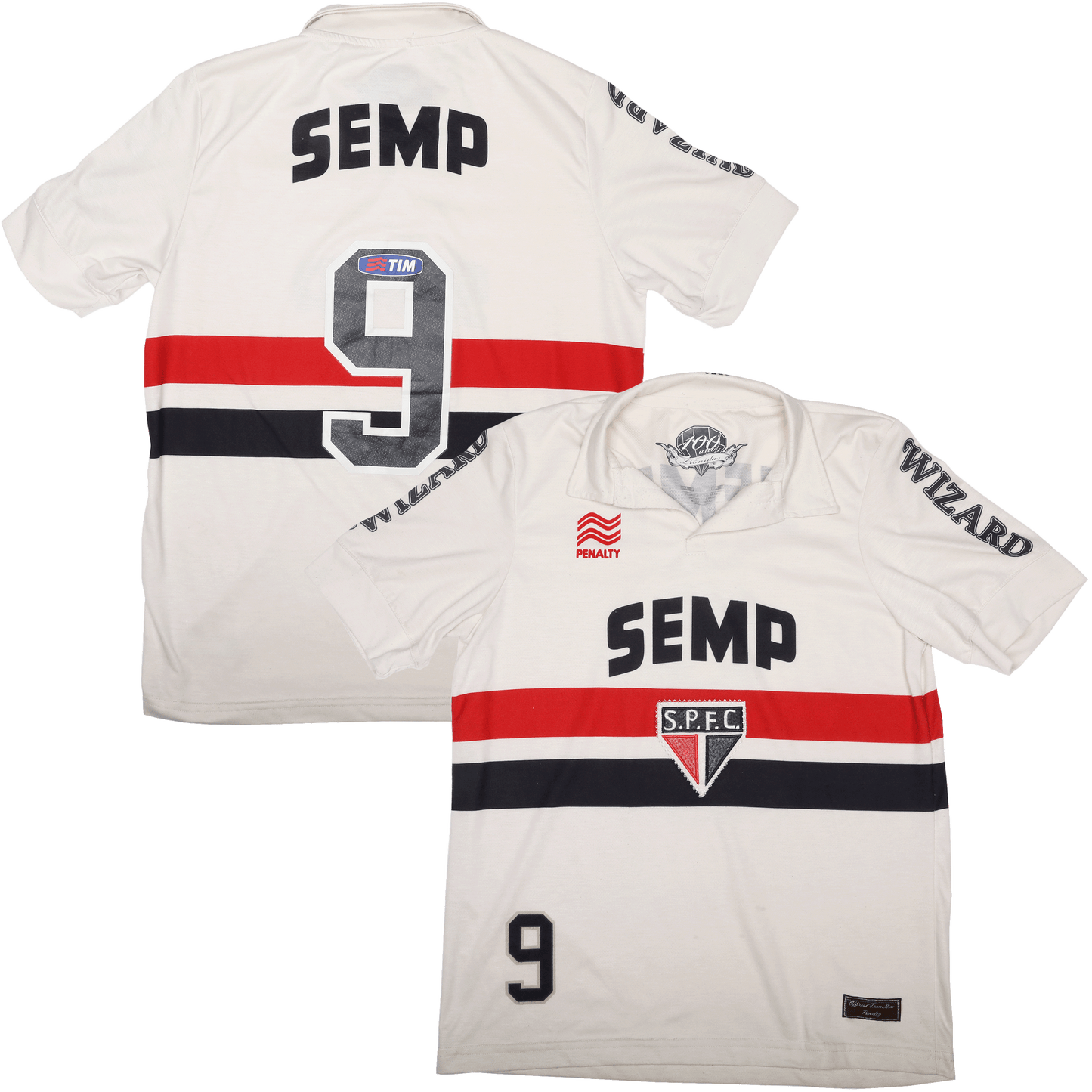 São Paulo 2013 "100 Anos de Leônidas da Silva" Jersey L. Fabiano #9 Special Kit - (7/10) - M