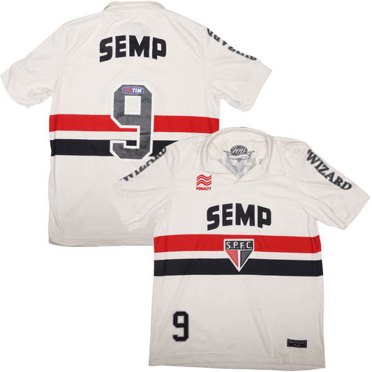São Paulo 2013 "100 Anos de Leônidas da Silva" Jersey L. Fabiano #9 Special Kit - (7/10) - M