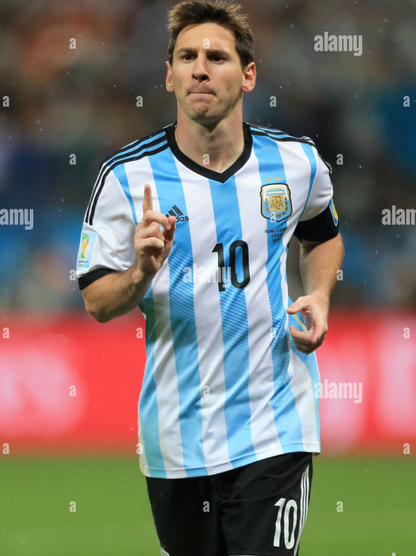 Argentina 2014 Home Jersey Lionel Messi #10 World Cup vs Netherlands Kit - (9/10) - XL