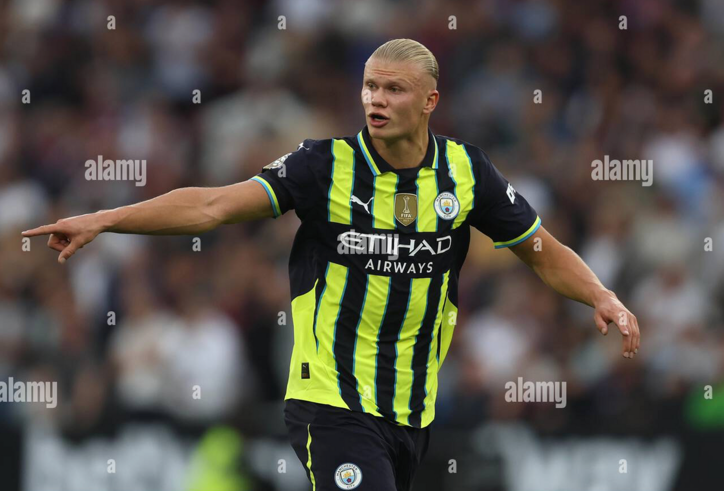 Manchester City 2024-25 Authentic Away Erling Haaland #9 Kit - L *BNWT*