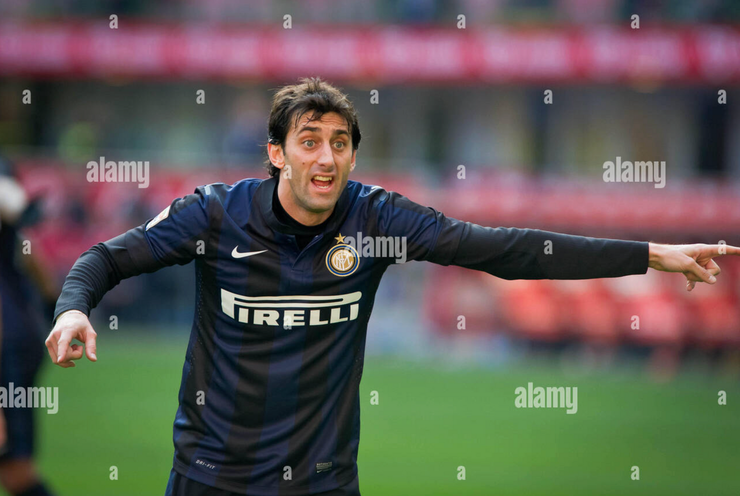 Inter Milan 2013-14 Home Jersey Diego Milito #22 Kit - (8/10) - M