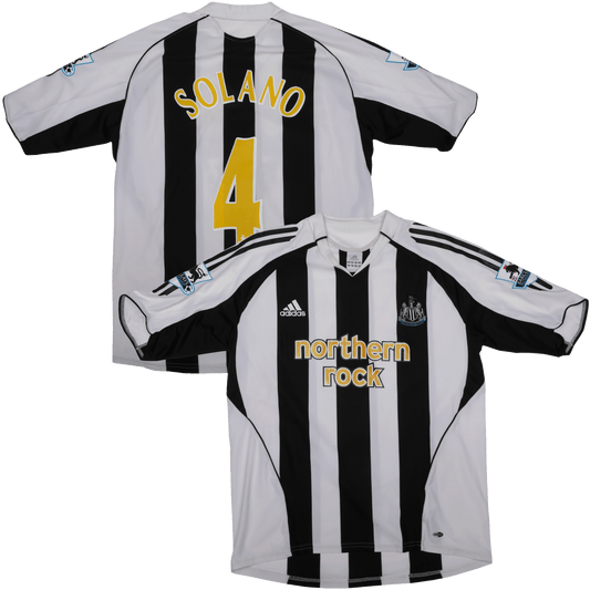 Newcastle 2005-07 Home Jersey Nolberto Solano #4 EPL Kit - (8/10) - L