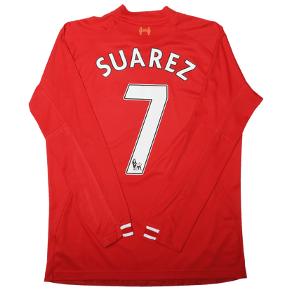 Liverpool FC 2013-14 Home Jersey Luis Suarez #7 L/S Kit - (9.8/10) - L