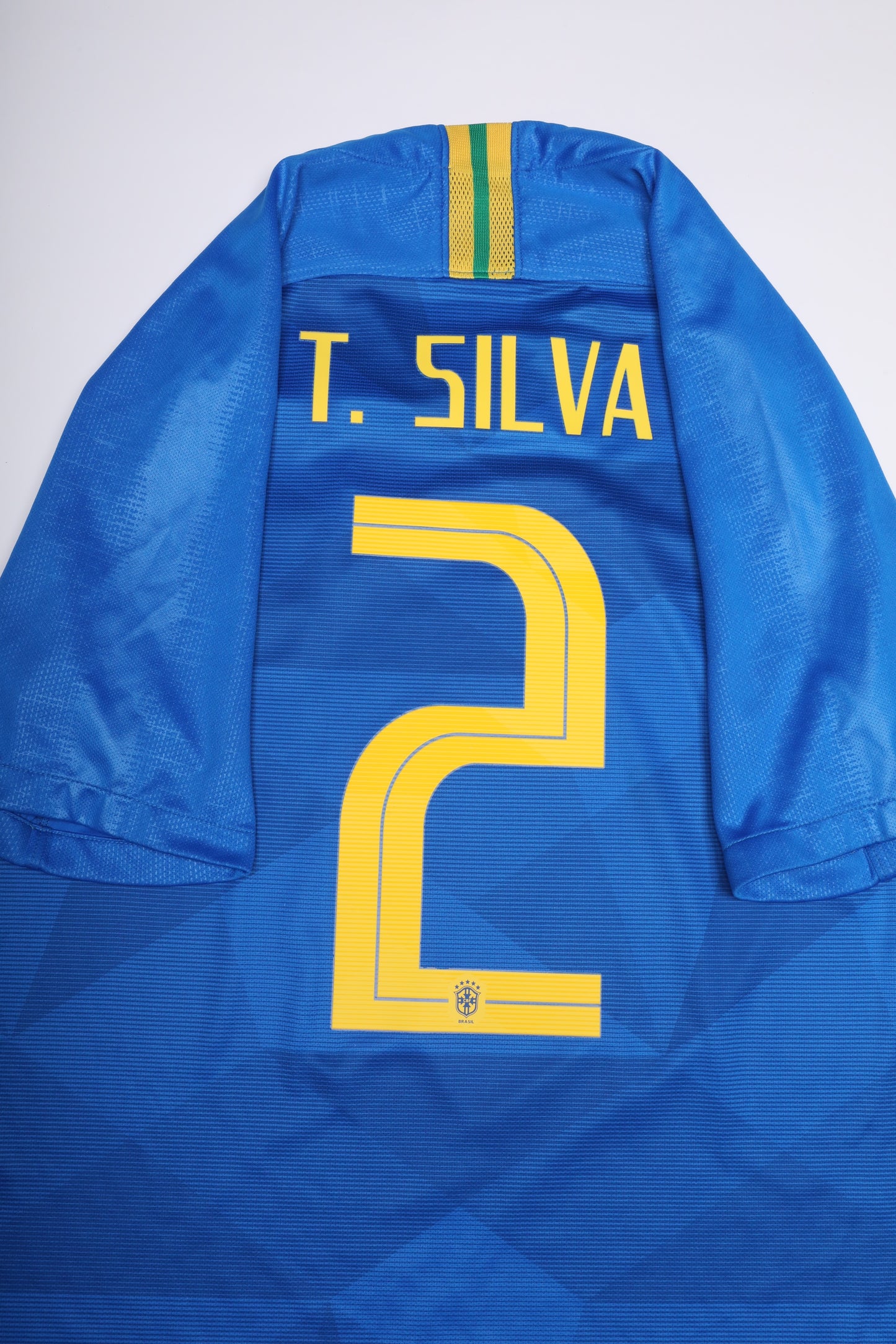 Brazil 2018 Away Jersey Thiago Silva #2 Kit - (9/10) - L