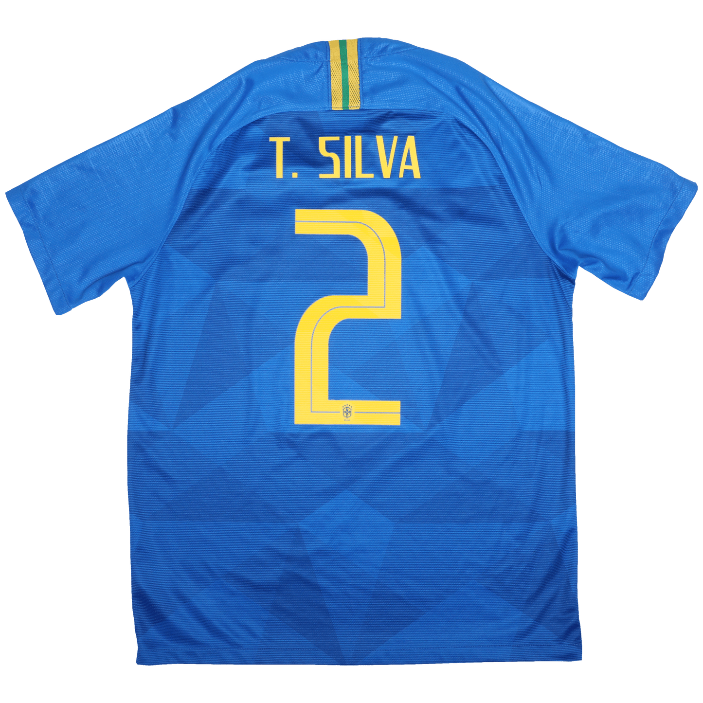 Brazil 2018 Away Jersey Thiago Silva #2 Kit - (9/10) - L