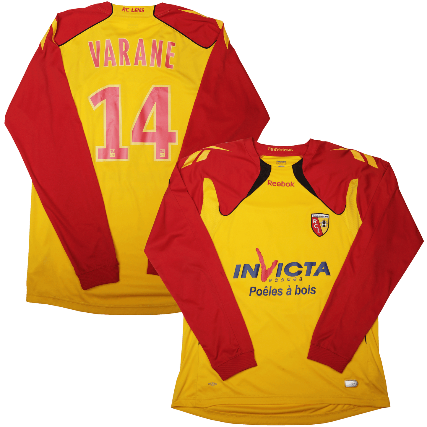 RC Lens 2010-11 Home Jersey Raphael Varane #14 L/S Kit - (9/10) - XL