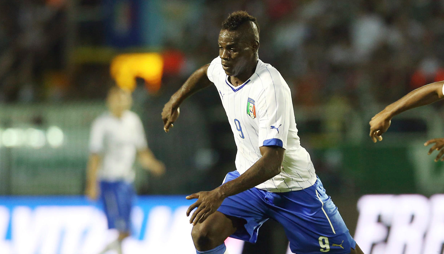 Italy FIGC 2014-15 Away Jersey Balotelli #9 Kit - M *BNWT*