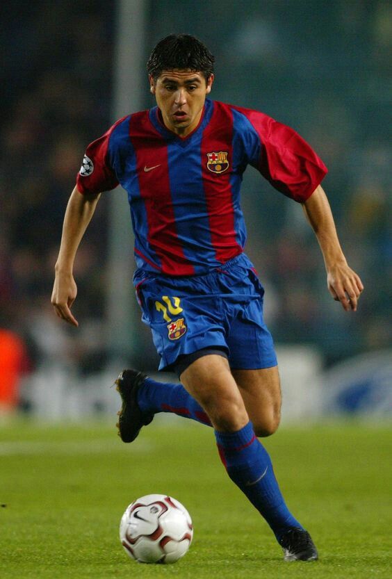 FC Barcelona 2002-03 Home Jersey Riquelme #10 Kit - (8/10) - M