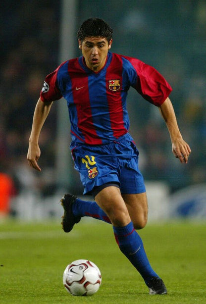 FC Barcelona 2002-03 Home Jersey Riquelme #10 Kit - (8/10) - M