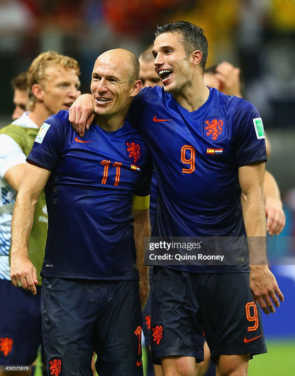 Netherlands 2014-15 Away Jersey Van Persie #9 World Cup Kit - (9/10) - L