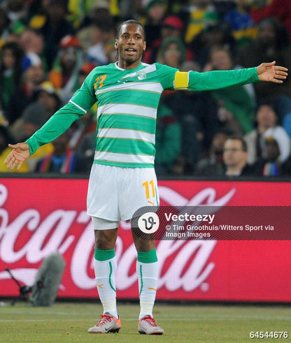 Ivory Coast 2010-11 Away Jersey Didier Drogba #11 Kit - (6/10) - M